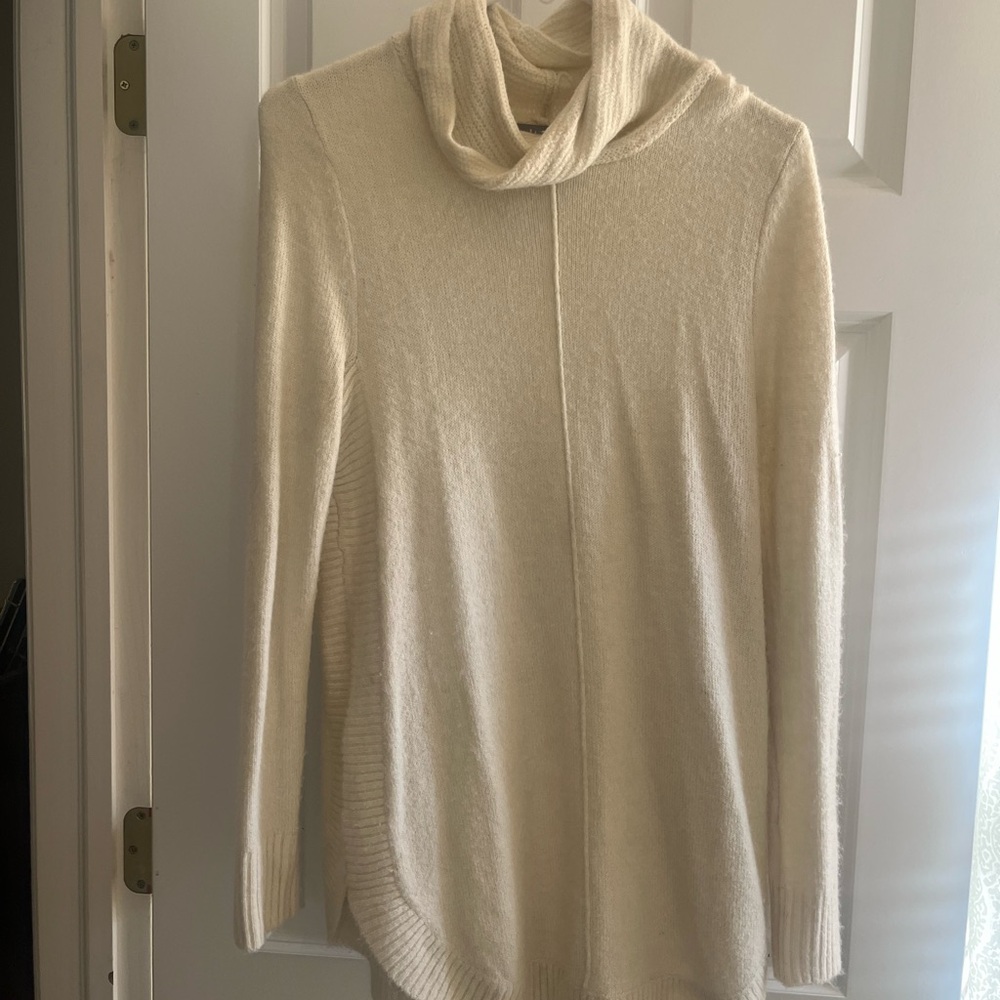 Marled Cream Cowl Neck Sweater